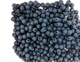 Perola Emborrachada 6 mm C/ Furo Cor Azul Marinho