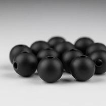 Perola Emborrachada 8 mm C/ Furo Cor Preto Perola Emborrachada 8 mm C/ Furo Cor Preto