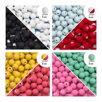 Pérola Emborrachada 8mm Fosca 48g Artesanato 170 Unidades