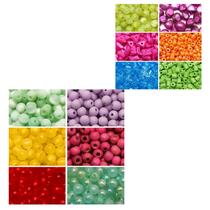 Pérola Inteira ABS C/Furo 3mm - 6mm Artesanato Pedraria 50g