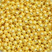 Pérola Metalizada 8mm com Furo Ouro - 250g Pérola Metalizada 8mm com Furo Ouro - 250g
