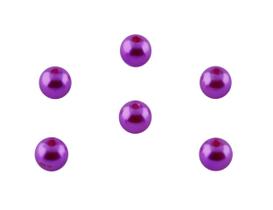 Pérola Pink Inteira Com Furo 08Mm Em Abs Com 500Gr