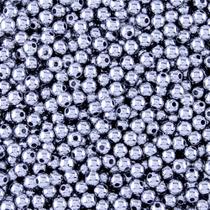 Pérola prata inteira com furo 0,10mm em abs com 500gr