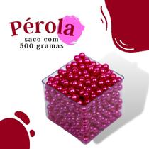 Pérola Rosa Escuro 10Mm Pacote Com 500 Gramas - Nybc