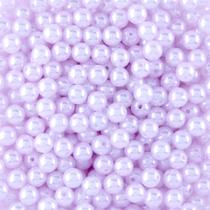 Pérola rosa inteira com furo 0,10mm em abs com 500gr