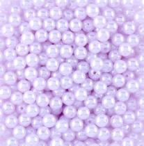 Pérola Rosa INTEIRA COM FURO 08MM EM ABS COM 500GR