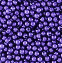 Pérola Roxa INTEIRA COM FURO 08MM EM ABS COM 500GR