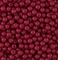 Pérola Vermelho INTEIRA COM FURO 08MM EM ABS COM 500GR Pérola Vermelho INTEIRA COM FURO 08MM EM ABS COM 500GR