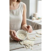 Perolas Abs 10mm Furo 500g Pérola Artesanato Brilho
