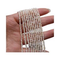 Pérolas Naturais De Água Doce Em Formato Plano 2-3mm Semi-acabadas 36cm Para DIY Colar Pulseira Pérolas Naturais De Água Doce Em Formato Plano 2-3mm Semi-acabadas 36cm Para DIY Colar Pulseira