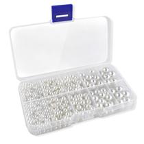 Pérolas para fabricação de joias Yuntop White 4 mm a 10 mm 800 unidades Pérolas para fabricação de joias Yuntop White 4 mm a 10 mm 800 unidades