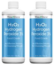 Peróxido de hidrogênio Viva Doria 3% Food Grade 480 ml (pacote com 2)