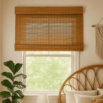 Persiana Bambu Rolo 100larg x 140alt com bandô Café Persiana Bambu Rolo 100larg x 140alt com bandô Café