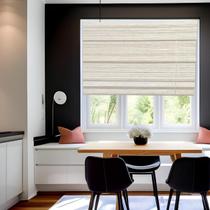 Persiana Bambu Romana Block Natural 120 (L) X 220 (A) cm Cortina Madeira C/ Bandô 1,20 x 2,20