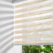 Persiana Cortina Double Vision Zebra Cor Mescla - 1,40m X 1,40m Altura - Sala Escritório Quarto Sacada - Pronta Entrega - Fácil Instalação