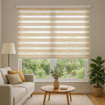 Persiana Cortina Double Vision Zebra Cor Mescla - 1,70m X 1,40m Altura - Sala Escritório Quarto Sacada - Fácil Instalação