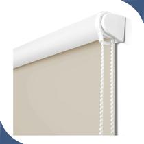 Persiana Cortina Rolo Tecido Blackout Liso Bege 2,20m X 1,30m de altura - Sala Quarto Escritório - Blecaute Completa - Fácil Instalação - Interlightcortinas