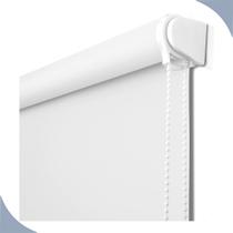 Persiana Cortina Rolo Tecido Blackout Liso Branco 1,40m X 1,40m - Sala Quarto Escritório - Blecaute Completa -Fácil Instalação