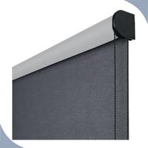 Persiana Cortina Rolo Tecido Blackout Preto 1,60m X 1,60m - Sala Quarto Escritório - Blecaute Completa - Fácil Instalação