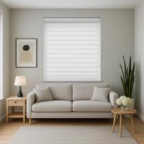 Persiana Double Vision Sunny 160larg x 160alt Branca (com bandô)
