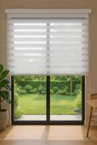 Persiana Double Vision Sunny 160larg x 220alt Branca (com bandô) Persiana Double Vision Sunny 160larg x 220alt Branca (com bandô)