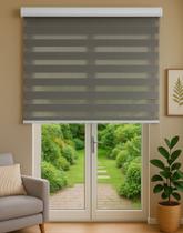 Persiana Double Vision Sunny 220larg x 220alt Cinza (com bandô) Persiana Double Vision Sunny 220larg x 220alt Cinza (com bandô)