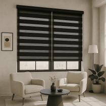 Persiana Double Vision Sunny 240larg x 160alt Total Black (2 pçs) Persiana Double Vision Sunny 240larg x 160alt Total Black (2 pçs)