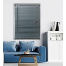 Persiana Horizontal de PVC 25mm - 120x130 cm - Cor Chumbo - Linha OFF 25 Persiana Horizontal de PVC 25mm - 120x130 cm - Cor Chumbo - Linha OFF 25