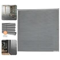 Persiana Horizontal Evolux De Pvc Off 0.80 M Por 1.30 M Cor Chumbo