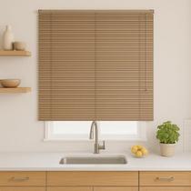 Persiana Horizontal PVC 25mm BLOCK 100larg x 160alt Café