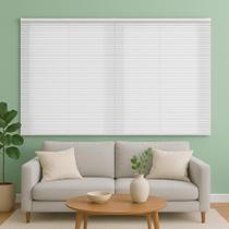 Persiana Horizontal PVC 25mm BLOCK 200larg x 160alt Branca (2 pçs)