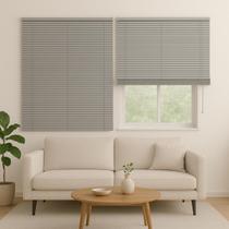 Persiana Horizontal PVC 25mm BLOCK 240larg x 160alt Cinza (2 pçs)