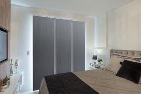 Persiana Painel (1,80Lar. x 2,25Alt.) Blackout Cinza Escuro