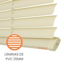 Persiana PVC 80x130m Off White Evolux Para Sala, Quarto ou Cozinha Persiana PVC 80x130m Off White Evolux Para Sala, Quarto ou Cozinha