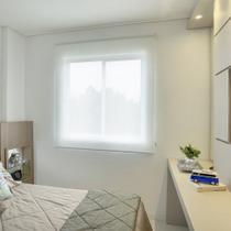 Persiana Rolo (2,00Larg. x 2,00Alt.) Tecido Tela Solar Screen Branco - Vogaflex