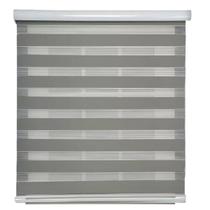 Persiana Rolo Double Vision Zebra 1,60L X 1,60A Cinza Escuro