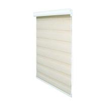 Persiana Rolo Duplo c/ Bandô Bege (L) 160 x 160 (A) Cortina Zebra Rainbow Double Vision 1,60 X 1,60