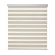 Persiana Rolo Zebra Bando Larg 2,00 X Alt 1,40 Bege, Branco, Cinza, Preto, Bege Mescla, Castor