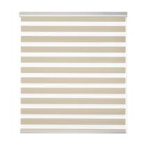 Persiana Rolo Zebra Bando Larg 2,00 X Alt 2,20 Bege, Branco, Cinza, Preto, Bege Mescla, Castor