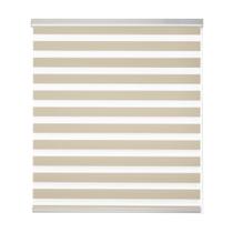 Persiana Rolo Zebra Bando Larg 2,20 X Alt 2,20 Bege, Branco, Cinza, Preto, Bege Mescla, Castor