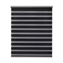 Persiana Rolo Zebra Standard Larg 1,00 X Alt 1,40 Bege, Branco, Cinza, Preto, Bege Mescla, Castor