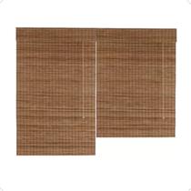 Persiana Romana Bambu Block 240larg x 160alt Natural (2pçs)