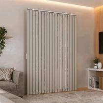 Persiana Vertical Em Pvc Crisdan Larg 1,50 X 1,50 Alt Cinza