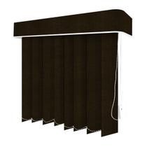 Persiana Vertical Marrom Chocolate - 1,40m Larg X 1,10m Alt - Tecido Blackout - Persianet