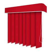Persiana Vertical Vermelha - 0,60m Larg X 1,10m Alt - Tecido Translúcido - Persianet