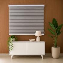 Persiana Zebra Prime 140larg x 160alt Mescla Cinza