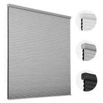 Persianas Celulares Joydeco Opacas Sin Cuerda Gris 84x162 cm