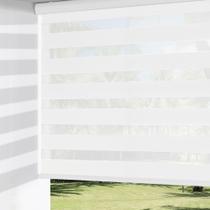 Persianas Zebra ChrisDowa sem fio com filtro de luz 50x180cm brancas Persianas Zebra ChrisDowa sem fio com filtro de luz 50x180cm brancas