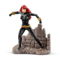 Personagem de diorama Schleich Marvel Black Widow pintada à mão