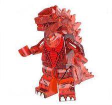 Personagem Godzilla Red Bonecos Blocos De Montar